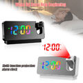 LED Wecker mit Projektion Digital Wecker Temperatur Dimmbar Tischuhr Alarm USB