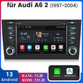 DAB+ Carplay 7" Autoradio Für Audi A6 S6 Avant RS6 GPS Navi USB Android 13 SWC