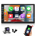 7" Doppel 2 DIN Apple CarPlay Autoradio Android Auto Bluetooth USB FM + Kamera