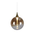 LED Pendelleuchte Kugel Schwarz Bernstein B:16 cm 3000 K Esstisch Hängelampe