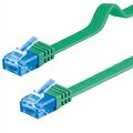 Patchkabel grün 0,5m flach U/UTP CAT6a DSL-/Netzwerk Ethernet-Kabel 500MHz RJ45