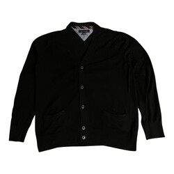 Tommy Hilfiger Pullover XL Herren Sweatshirt Schwarz Strickjacke Cardigan
