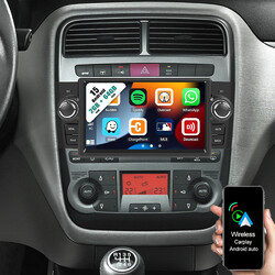 Für Fiat Grande Punto Linea 2007-2012 Android 15 CarPlay Autoradio GPS NAVI 64GB