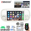 Carplay Autoradio 7" Android 13 2+64G GPS NAVI WIFI RDS BT Für Fiat 500 2007-15