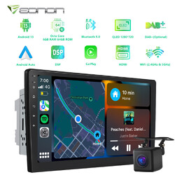 Doppel DIN 10.1" QLED Android 13 8-Kern Autoradio GPS Navi Bluetooth DSP CarPlay