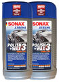 2 x SONAX XTREME Polish+Wax 3 Hybrid NPT, Lackpflege, Autopolitur, Wachspolitur