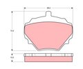 Bremsbelagsatz, Scheibenbremse TRW GDB974 für Land Rover MG