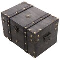  Aufbewahrungsbox Aus Holz Kind Mit Schloss-Schatztruhe Piratendekor