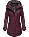 Damen Winter Jacke Parka Mantel Winterjacke gefüttert Weinrot L V212 Box43