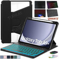 QWERTZ Tastatur 360° Hülle Mit Stifthalter Für Samsung Galaxy Tab A9+ S10 S9 FE