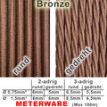 2-adrig 3-adrig Textilkabel Stoffkabel pendelkabel rund gedreht verdreht Bronze