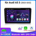 6+128G Android 13 Für Audi A3 S3 RS3 2003-2013 Autoradio Carplay GPS Navi DAB 4G