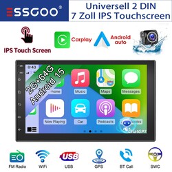 Doppel 2 DIN 7" Android 15 2+64GB Autoradio Apple Carplay GPS NAVI WIFI KAM+ ASP
