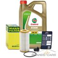 MANNFILTER ÖLFILTER+5L CASTROL EDGE 5W-30 LL FÜR AUDI A3 8V 1.8 2.0 S3 12-