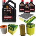 MANN-FILTER Inspektionspaket 8L Motul 8100 X-clean+ 5W-30 für Audi A7 Sportback