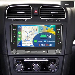 DAB Android 14 4+64G Carpaly Autoradio GPS Navi Für VW GOLF 5 6 Touran Tiguan T5