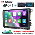 9" DAB+ Android 14 4+64G Carplay Autoradio GPS Cam Für VW Golf 5 Tiguan Polo 6R
