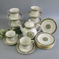 Royal Doulton Teeset Service KELTISCHES JUWEL. Teekanne, 8 x Tassen Untertassen Teller. Vintage