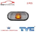 BLINKER BLINKLICHT BLINKLEUCHTE LATERAL INSTALLATION TYC 18-5235-11-2 2PCS I NEU