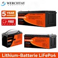100AH 200AH 300AH Lithium Batterie 12V LiFePO4 Akku BMS 15000 Zyklen Solaranlage