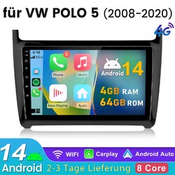 Für VW POLO 5 2008-2020 Andriod 14 Autoradio GPS Navigation WIFI Carplay BT SWC