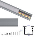 5x 1m LED Profil Aluprofil Alu Schiene Leiste Profile für LED-Streifen Eloxiert