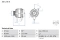 Lichtmaschine Generator Lima BOSCH 0 986 045 430 +171.36€ Pfand 90 für EUROCARGO