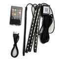 4x LED RGB Auto Fußraumbeleuchtung Innenraum USB Ambientebeleuchtung Set 12V
