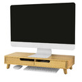 SoBuy Design Monitorerhöhung Monitorständer Bildschirmständer Bambus BBF06-N