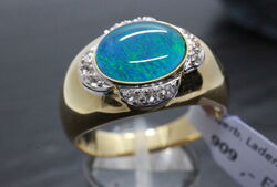 GOLDJUNGE69 * TERRA OPALIS EDELSTEIN RING  (19,5) OPALTRIPLETTE * 585er GELBGOLD