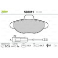 Bremsbelagsatz Scheibenbremse Valeo 598011 für Fiat Hinterachse Vorderachse