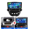 32G 10"Android14 Carplay Autoradio Für Peugot 107 Citroen C1 Toyota Aygo GPS Nav