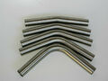 Edelstahl Rohrbogen lang 60mm Rohr - 15° 30° 45° 60° 90° ungeweitet Auspuff V2A