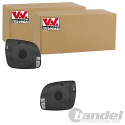 2x VAN WEZEL SPIEGELGLAS BEHEIZBAR passend für VW PASSAT LINKS+RECHTS
