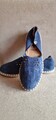 Verbenas Carmen Serraje - Espadrille,Blumen, selten, blau,Leder, Gr 40,wie NEU