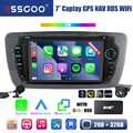 DAB+ Autoradio Android 14 32G Carplay GPS NAV Cam Für Seat Ibiza MK4 6J 09-2013