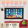 2+32G Android 15 Autoradio Carplay GPS WIFI KAM+ Für VW T5 Multivan 2010-2015 BT