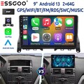 Für Mercedes Benz C-Klasse W204 DAB+ Autoradio Carplay 9" Android 13 KAM GPS 64G
