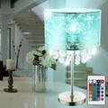 Tischleuchte Beistellleuchte Kristalllampe RGB LED Fernbedienung dimmbar gold