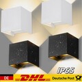 2er Set LED Wandlampe IP65 Wasserdicht Cube Lampe Würfel Leuchte Innen/Außen