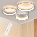 ZMH LED Deckenlampe Deckenleuchte Weiß/Schwarz Dimmbar Mit Fernbedienung 3/4Ring