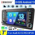 Autoradio BT Android 13 GPS RDS Navi WiFi SWC Carplay Für Audi A3 S3 RS3 8P1 8PA