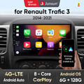 128GB Carplay Android 14 Autoradio GPS NAVI Für Opel Vivaro B Renault Trafic III