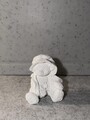 Teddy mit Hut weiss Keramikgips/ Deko  Geschenk