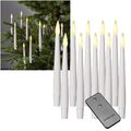 10er Set LED Kerzen mit Fernbedienung + Clip-Halterung für Christ-Baum-Montage
