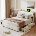 Polsterbett 160x200cm Doppelbett Schubladenbett Bettgestell Mit Bettkasten USB 