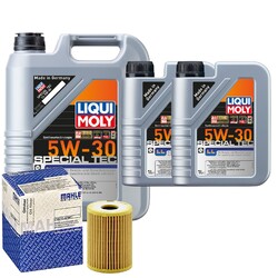 Motoröl 5W30 LIQUI MOLY Leichtlauf Special Tec Ll 7L+MAHLE Ölfilter