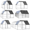 Outdoor-Hühnerkäfig Hühnerhaus Kleintierstall Freilaufgehege Verzinkter Stahl