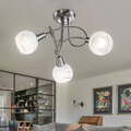 Deckenleuchte LED Deckenlampe Rondell Nickel matt Glas satiniert Deckenrondell