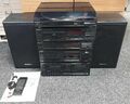 Vintage Technics Hi-Fi Stereo Stack System mit Lautsprechern & Fernbedienung